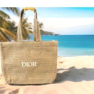 The Christian Dior Large Straw / Raffia Tote  ~ VIP / GWP NEW